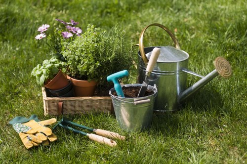 Stone terrace and courtyard hard landscaping in central London